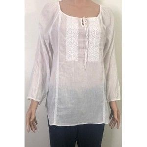 LRL Jean Co. Ralph Lauren Womens Top/Blouse White Sz S
